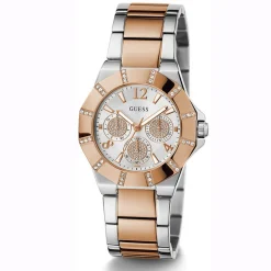 Guess Damen Armbanduhr Sunray Multifunktion rosegold, silber 36 mm GW0616L3