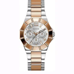 Guess Damen Armbanduhr Sunray Multifunktion rosegold, silber 36 mm GW0616L3