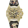 GUESS Damen Armbanduhr 40th Anniversary Special Edition Leopard Gold-Ton GW0814L3
