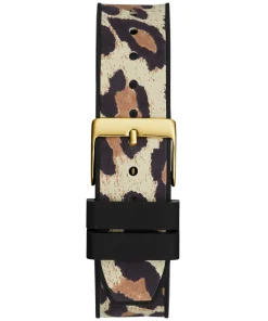 GUESS Damen Armbanduhr 40th Anniversary Special Edition Leopard Gold-Ton GW0814L3