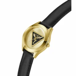 GUESS Damen Armbanduhr TRI PLAQUE GW0744L2 Schwarz Gold