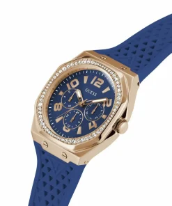 Guess Damen Armbanduhr ZEST Multifunktion blau, roségold 39 mm GW0694L4