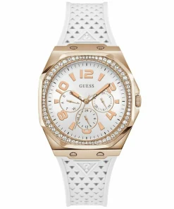 Guess Damen Armbanduhr ZEST Multifunktion weiß, roségold 39 mm GW0694L3