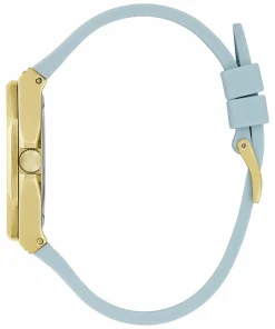 Guess Damen Armbanduhr ZEST Multifunktion hellblau, gold 39 mm GW0694L1