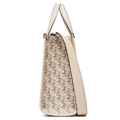 Guess Damen Handtasche Silvana G Cube Logo Beige / Multicolor HWSC8665220MTG