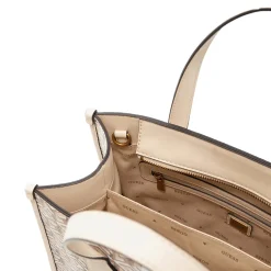 Guess Damen Handtasche Silvana G Cube Logo Beige / Multicolor HWSC8665220MTG