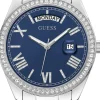 Guess Damen Luna Armbanduhr silber, blau GW0307L1