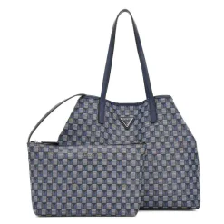Guess Damen Maxi Shopper Vikky Geometrisch Blau HWJT9318290BUG