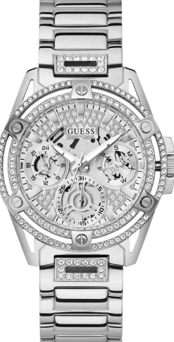 Guess Damen Multifunkion Armbanduhr Queen silber 40 mm GW0464L1