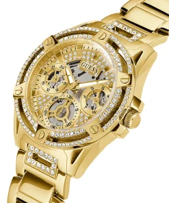 Guess Damen Multifunkion Armbanduhr Queen gold 40 mm GW0464L2