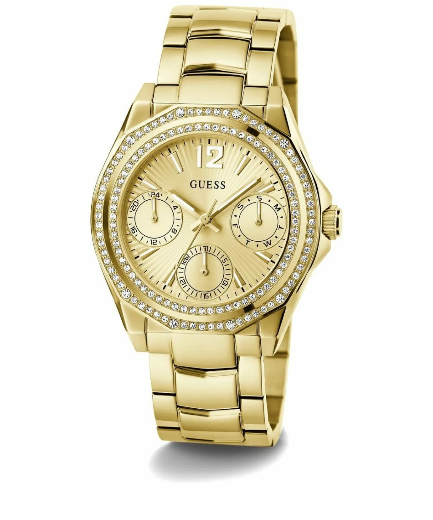Guess Damen Multifunkion Armbanduhr RITZY gold 36 mm GW0685L2