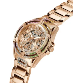 Guess Damen Multifunkion Armbanduhr Queen roségold, mehrfarbig 40 mm GW0464L5