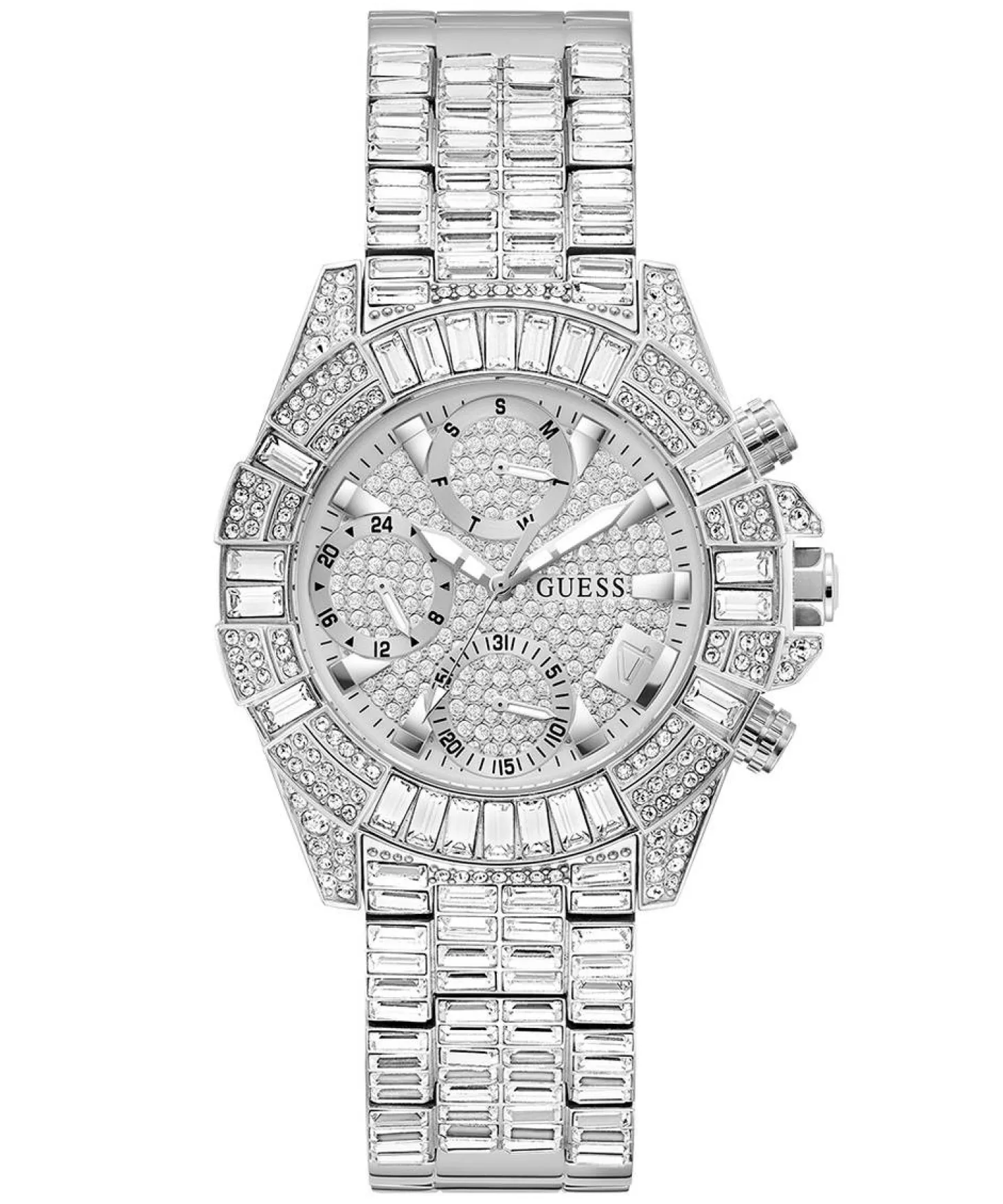 Guess Damen Multifunktionsuhr ICONIC 40th Anniversary Limited Edition Silber GW0812L1