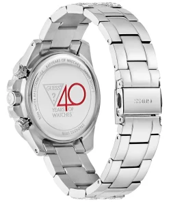 Guess Damen Multifunktionsuhr ICONIC 40th Anniversary Limited Edition Silber GW0812L1