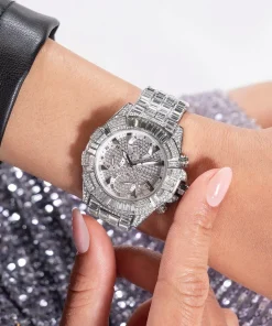 Guess Damen Multifunktionsuhr ICONIC 40th Anniversary Limited Edition Silber GW0812L1