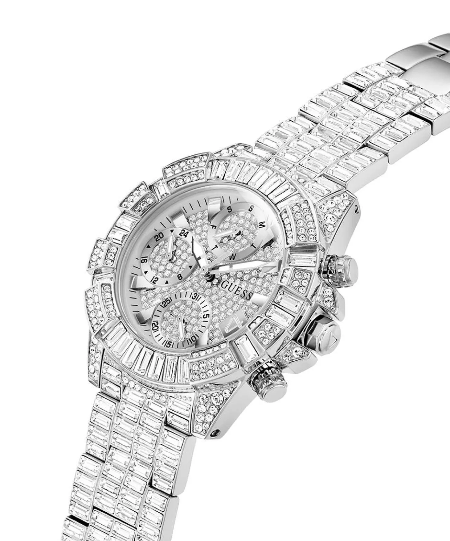 Guess Damen Multifunktionsuhr ICONIC 40th Anniversary Limited Edition Silber GW0812L1