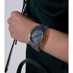 Guess Damen Multifunktionsuhr SERPENTINA Blau Lila Gold GW0752L1