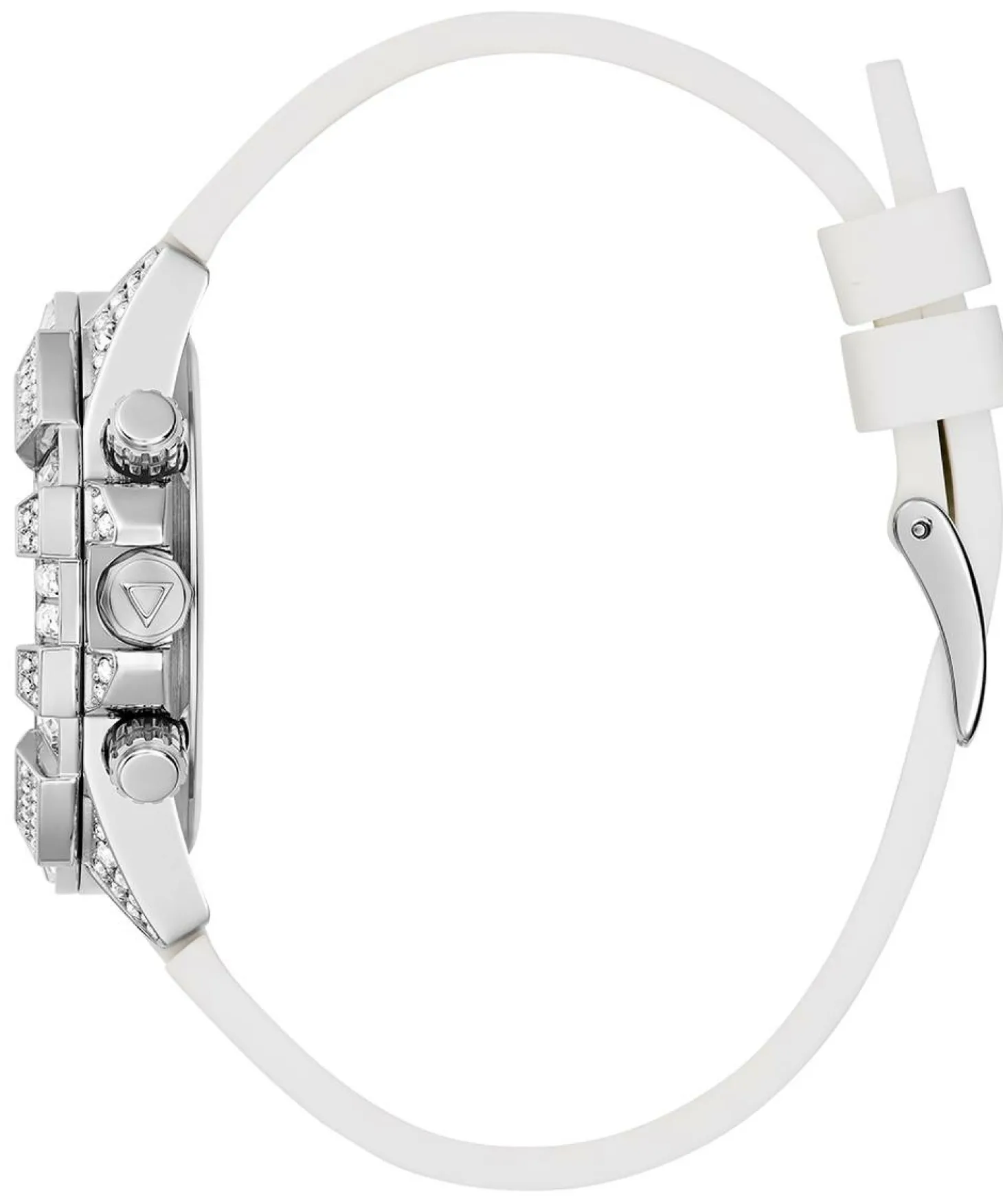 GUESS Damen Multifunktionsuhr 40th Anniversary Special Edition Weiß Silber GW0814L2