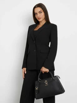 GUESS Handtasche Damen Jorah Luxury Satchel Schwarz HWBG9331060 BLA