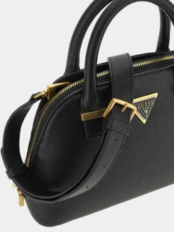 GUESS Handtasche Unisex Lassie Girlfriend Dome Satchel Schwarz HWVA9231050‑BLA