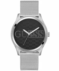 Guess Herren Armbanduhr REPUTATION silber, schwarz 44 mm GW0710G1