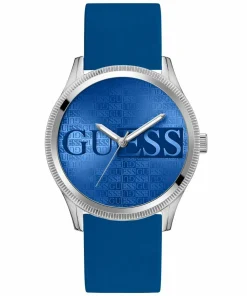 Guess Herren Armbanduhr REPUTATION blau, silber 44 mm GW0726G1