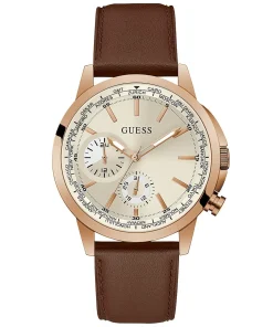 Guess Herren Armbanduhr 44 mm Armband Leder GW0540G4