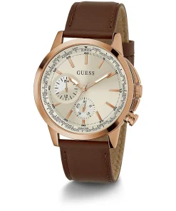 Guess Herren Armbanduhr 44 mm Armband Leder GW0540G4