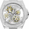 Guess Herren Armbanduhr Big Reveal Armband Edelstahl silber GW0323G1