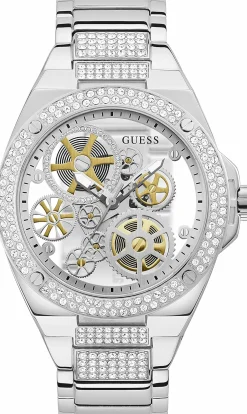 Guess Herren Armbanduhr Big Reveal Armband Edelstahl silber GW0323G1
