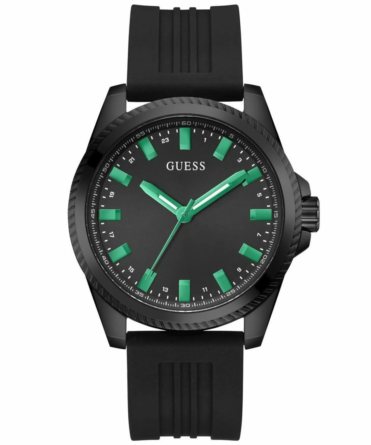 Guess Herren Armbanduhr Champ 44 mm schwarz, grün GW0639G4