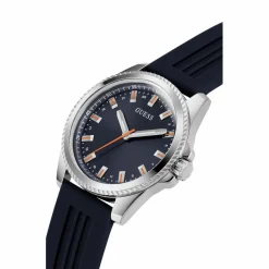 Guess Herren Armbanduhr Champ 44 mm navy, silber GW0639G1