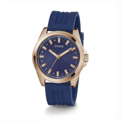 Guess Herren Armbanduhr Champ 44 mm blau, rosegold GW0639G3