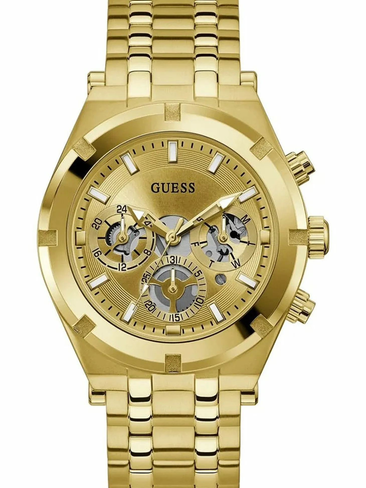 Guess Herren Armbanduhr Continental gold GW0260G4 44mm