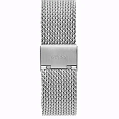 Guess Herren Armbanduhr Crescent silber, schwarz 44 mm GW0629G1