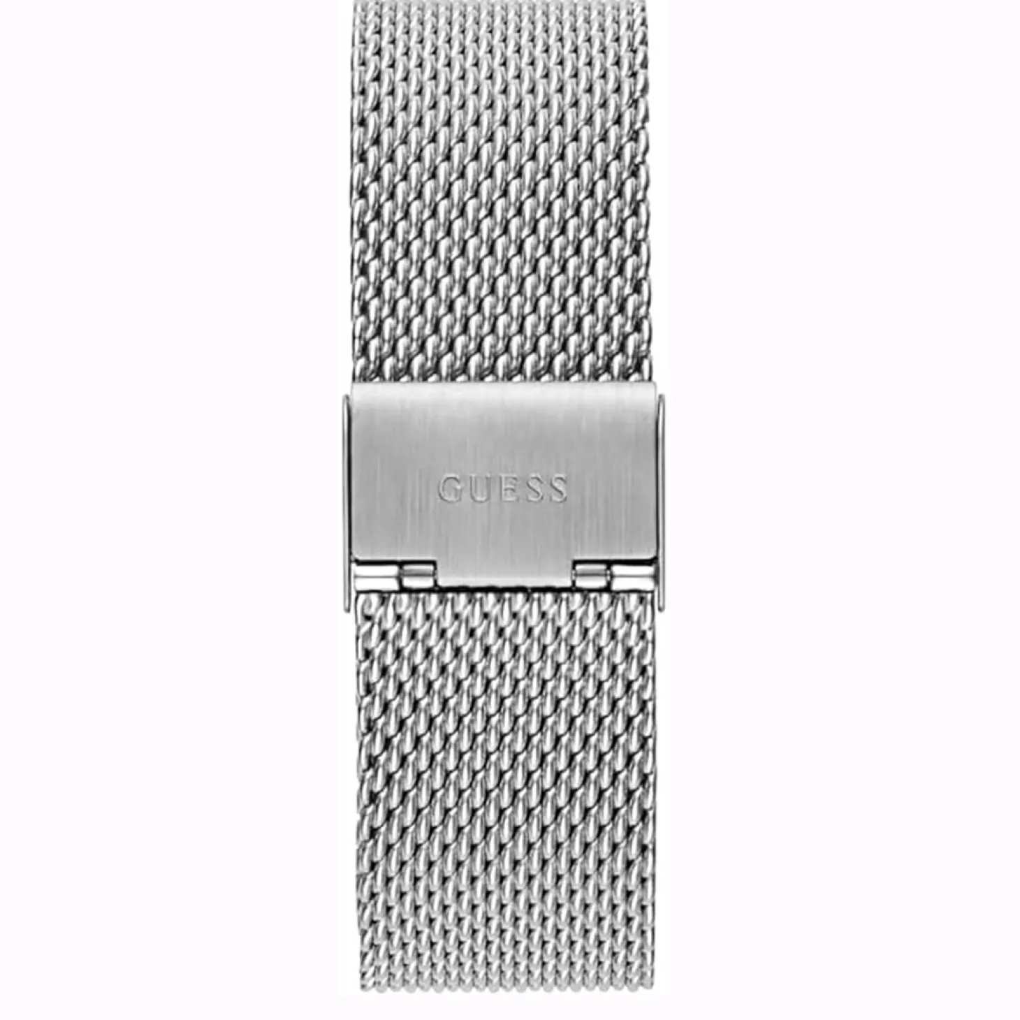 Guess Herren Armbanduhr Crescent silber, schwarz 44 mm GW0629G1