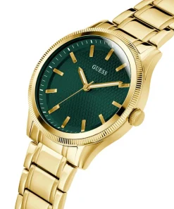 Guess Herren Armbanduhr Dex 44 mm gold, grün GW0626G2