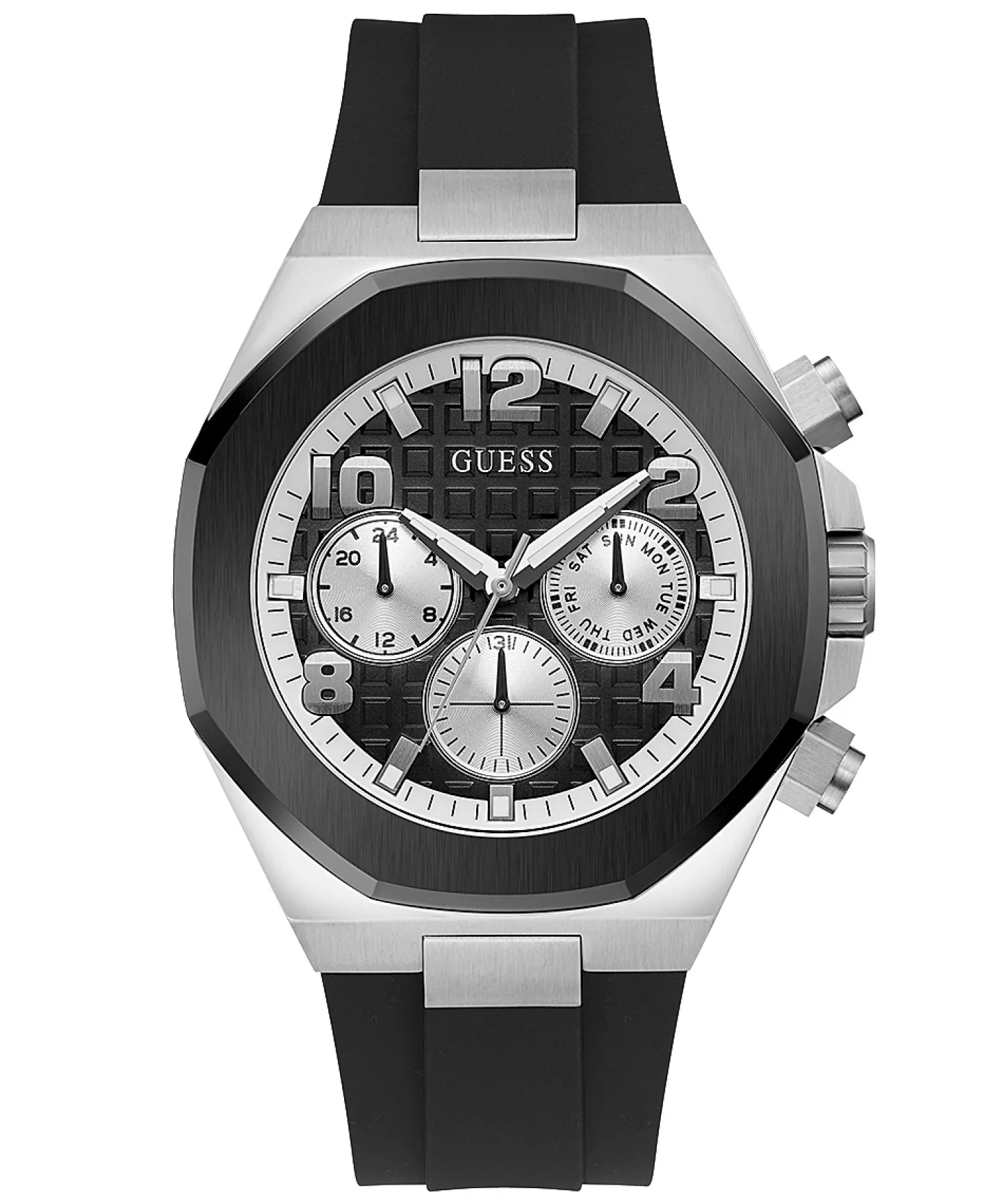Guess Herren Armbanduhr EMPIRE 46 mm Armband Silikon GW0583G1
