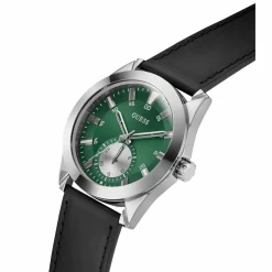 Guess Herren Armbanduhr GREYSON GW0793G1 Schwarz Silber Grün