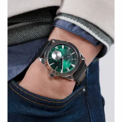 Guess Herren Armbanduhr GREYSON GW0793G1 Schwarz Silber Grün