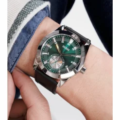 Guess Herren Armbanduhr GREYSON GW0793G1 Schwarz Silber Grün