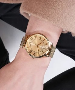 Guess Herren Armbanduhr gold KING GW0832G1