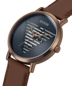 Guess Herren Armbanduhr Idol 44 mm Armband Leder GW0503G4