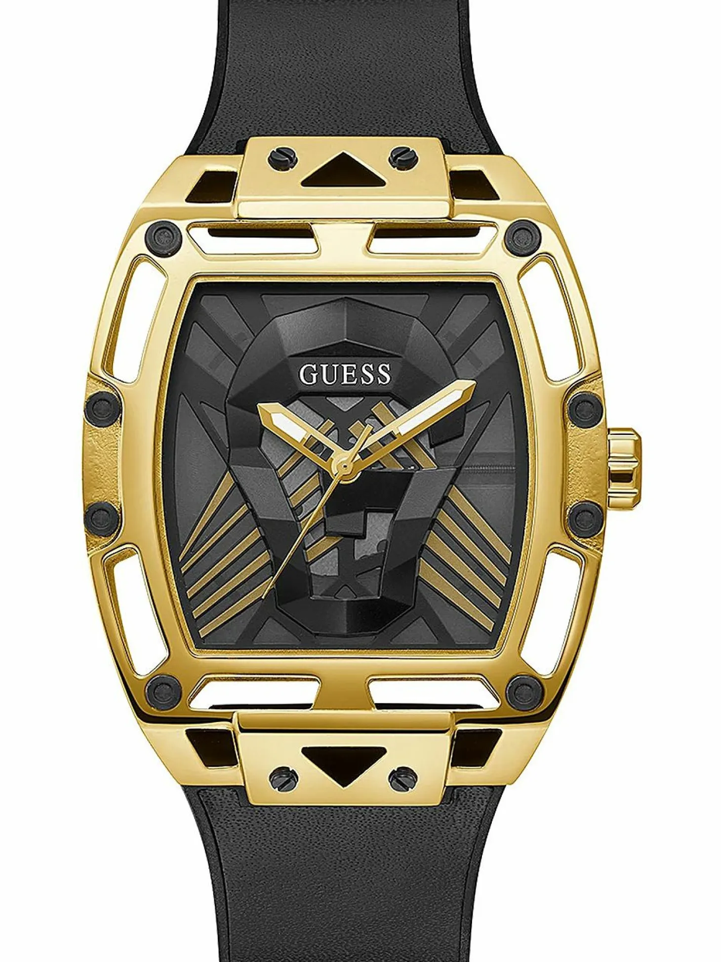 Guess Herren Armbanduhr Legend gold/schwarz GW0500G1 44mm