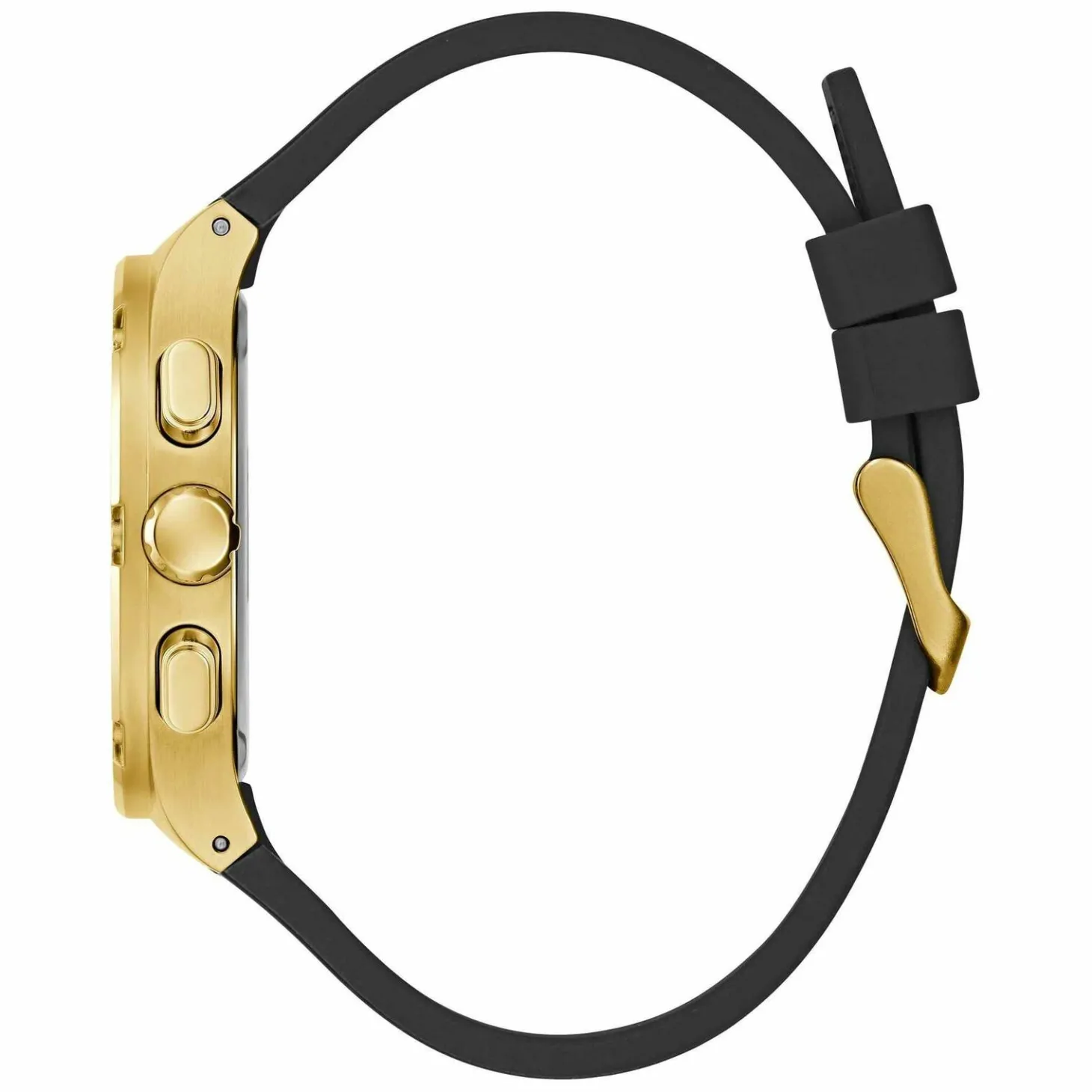 Guess Herren Armbanduhr Multifunktion Headline schwarz, gold 42 mm GW0571G3