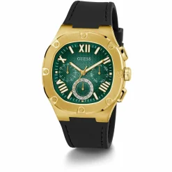 Guess Herren Armbanduhr Multifunktion Headline schwarz, gold 42 mm GW0571G3