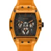 Guess Herren Armbanduhr Multifunktionsuhr Phoenix orange 43 mm GW0203G10