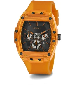 Guess Herren Armbanduhr Multifunktionsuhr Phoenix orange 43 mm GW0203G10
