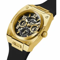 Guess Herren Armbanduhr Prodigy Silicon schwarz 43mm GW0569G2