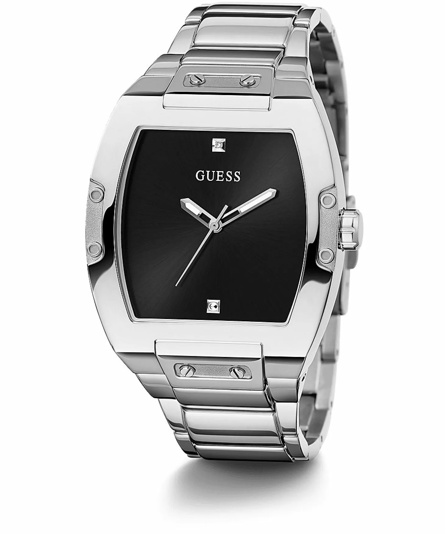 Guess Herren Armbanduhr Phoenix 43 mm Minimalistischer Stil Armband Edelstahl GW0387G1